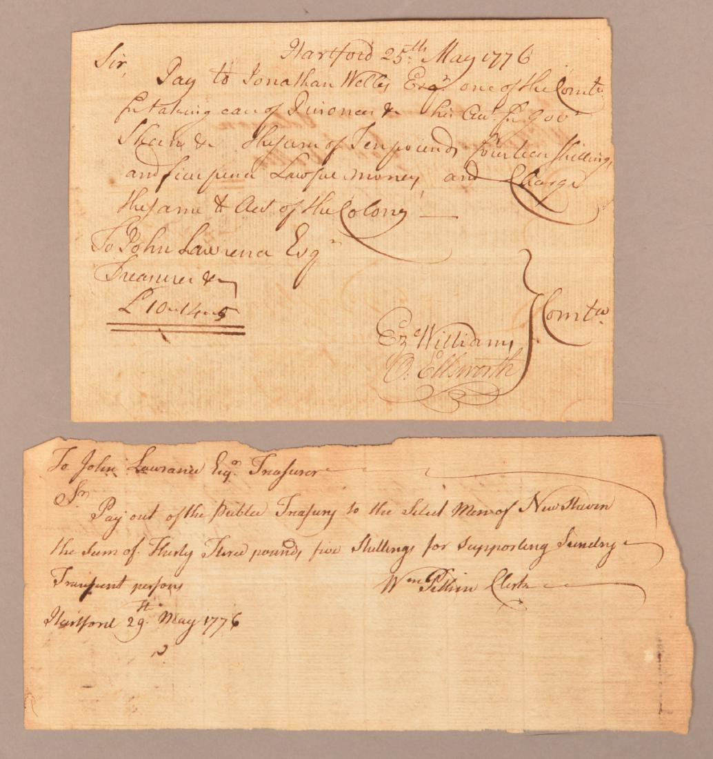 2 pcs. Two 1776 hand written documents (1 of 5)