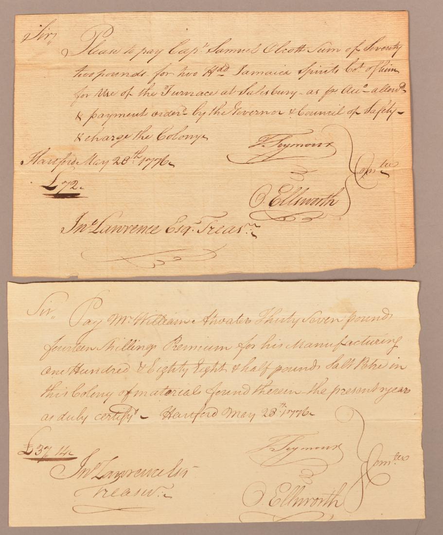 2 pcs Two May 1776 hand written documents (1 of 5)