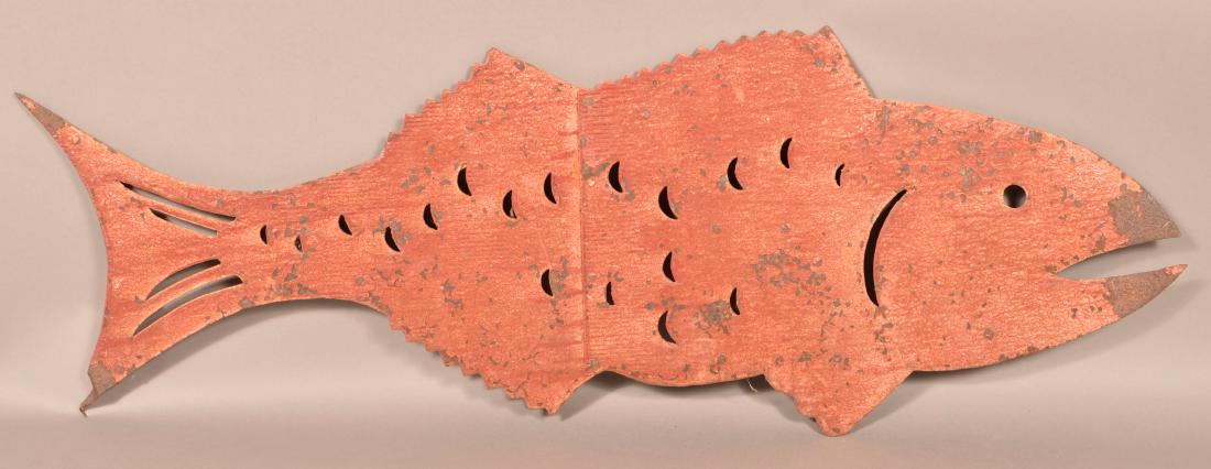 Antique/Vintage Sheet Metal fish Weathervane. (1 of 2)