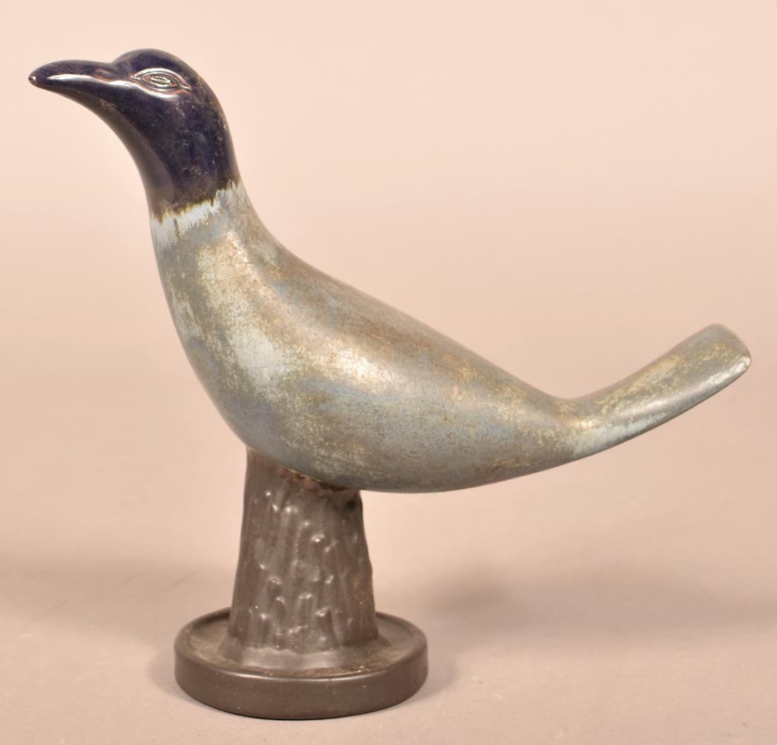 Seagreaves Glazed Redware Bird Figure. (1 of 3)