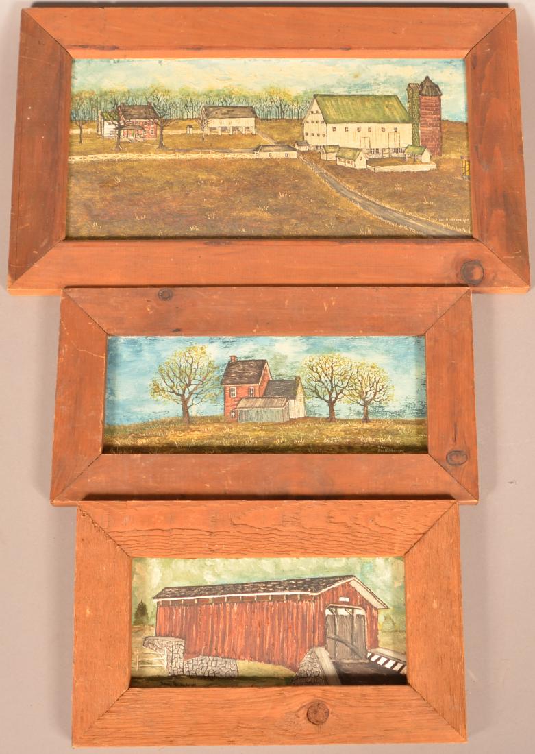 Three Delores Hackenberger Rural Landscape Paintings. (1 of 2)