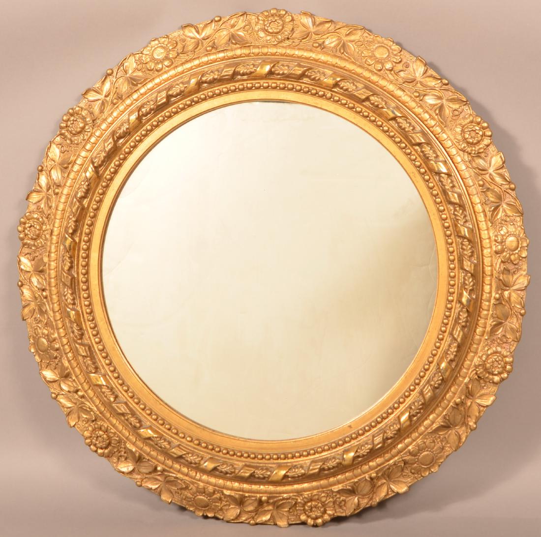 American 19th Century Ornate Circular Gilt Frame (1 of 3)