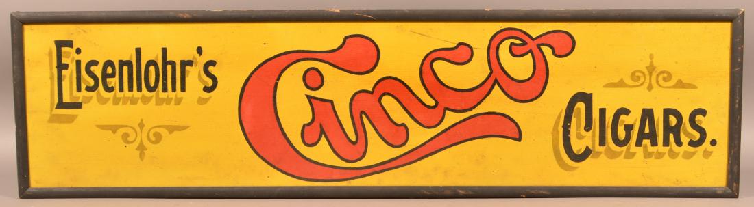 Antique Single Sided Painted Wood Trade Sign. (1 of 2)