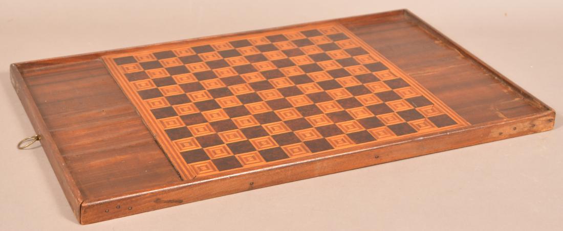 Vintage Inlaid Wood Game Board. (1 of 4)