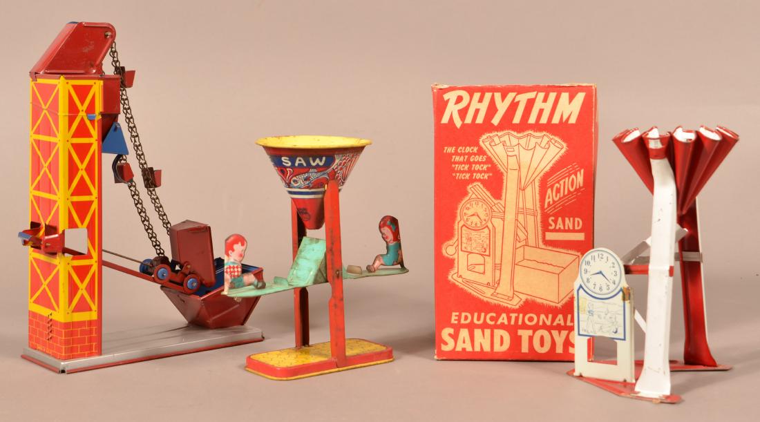 Three Tin Lithograph Sand Toys. (1 of 2)