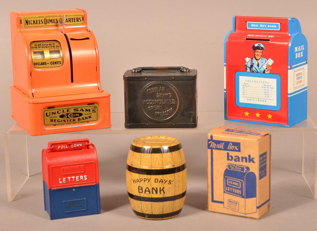 Five Various Still Banks. (1 of 2)