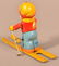 J. Chein & Co. Skier Boy Tin Lithograph Wind-up Toy. - 2