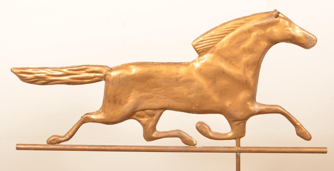19th Century Copper Running Horse Weathervane. (1 of 4)