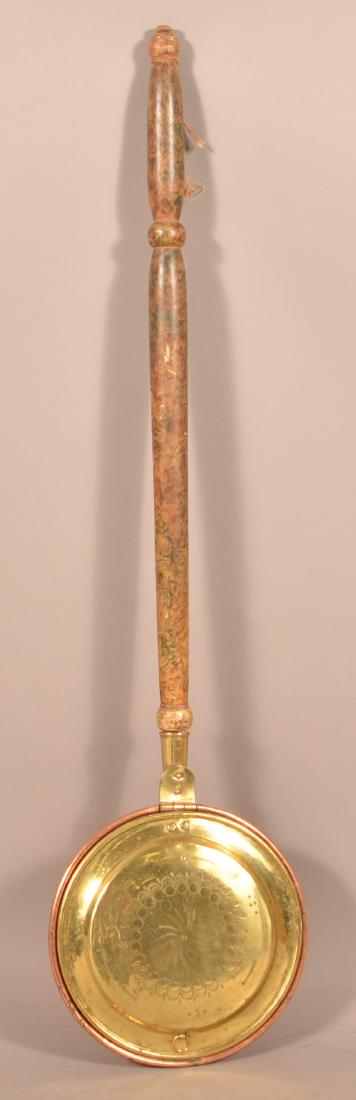 Brass and Copper Bed Warmer or Chestnut Roaster. (1 of 3)