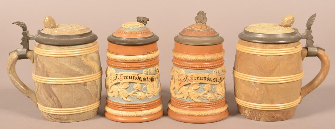 Four Villeroy & Bock Mettlach Germany Steins. (1 of 3)
