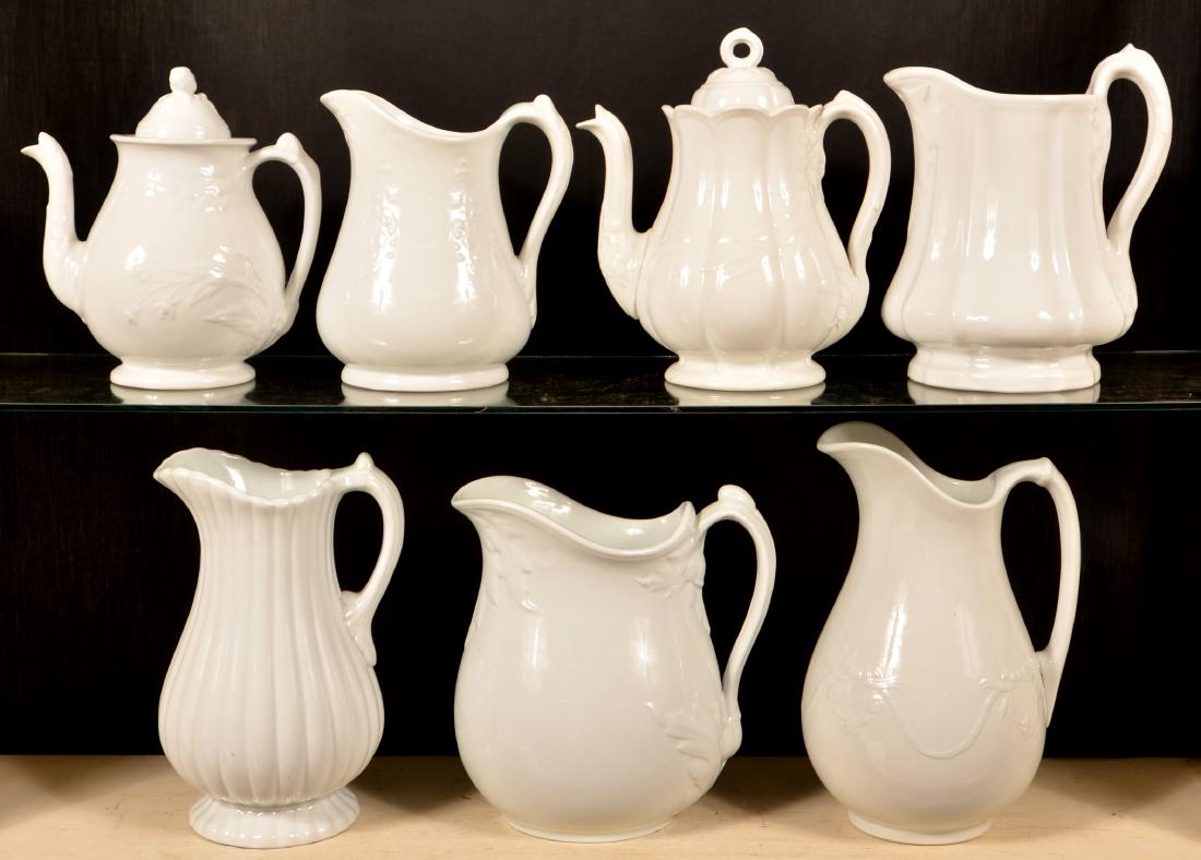 Seven Pieces of White Ironstone China. (1 of 2)