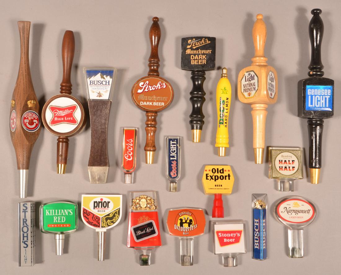 Twenty Various Advertising Beer Taps. (1 of 2)