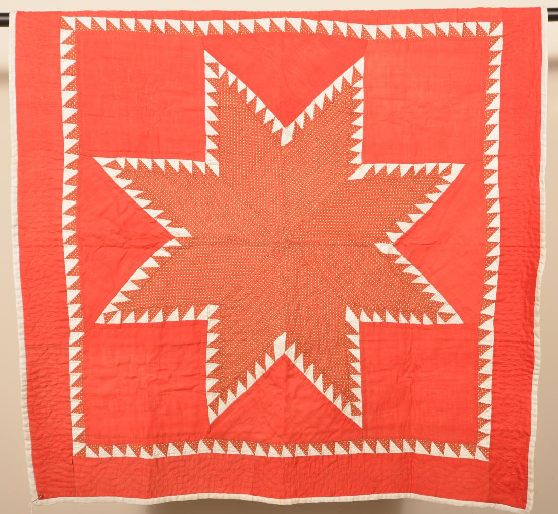 Antique Star Pattern Patchwork Crib Quilt. (1 of 3)