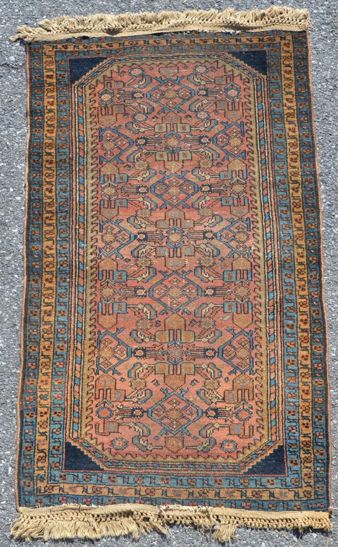 Antique/Vintage Geometric Pattern Oriental Area Rug. (1 of 4)