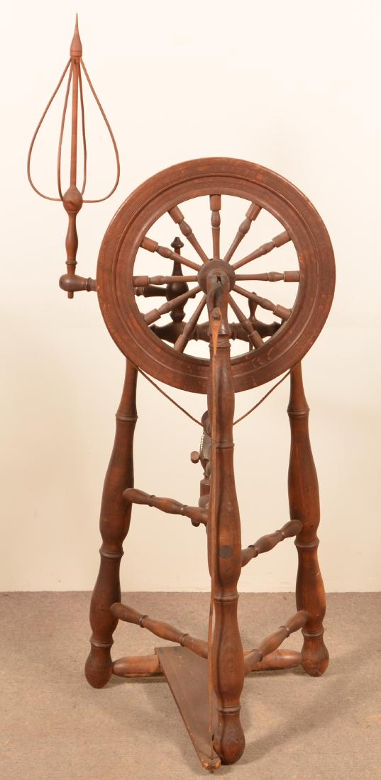 Pennsylvania 19th Century Castle Spinning Wheel.