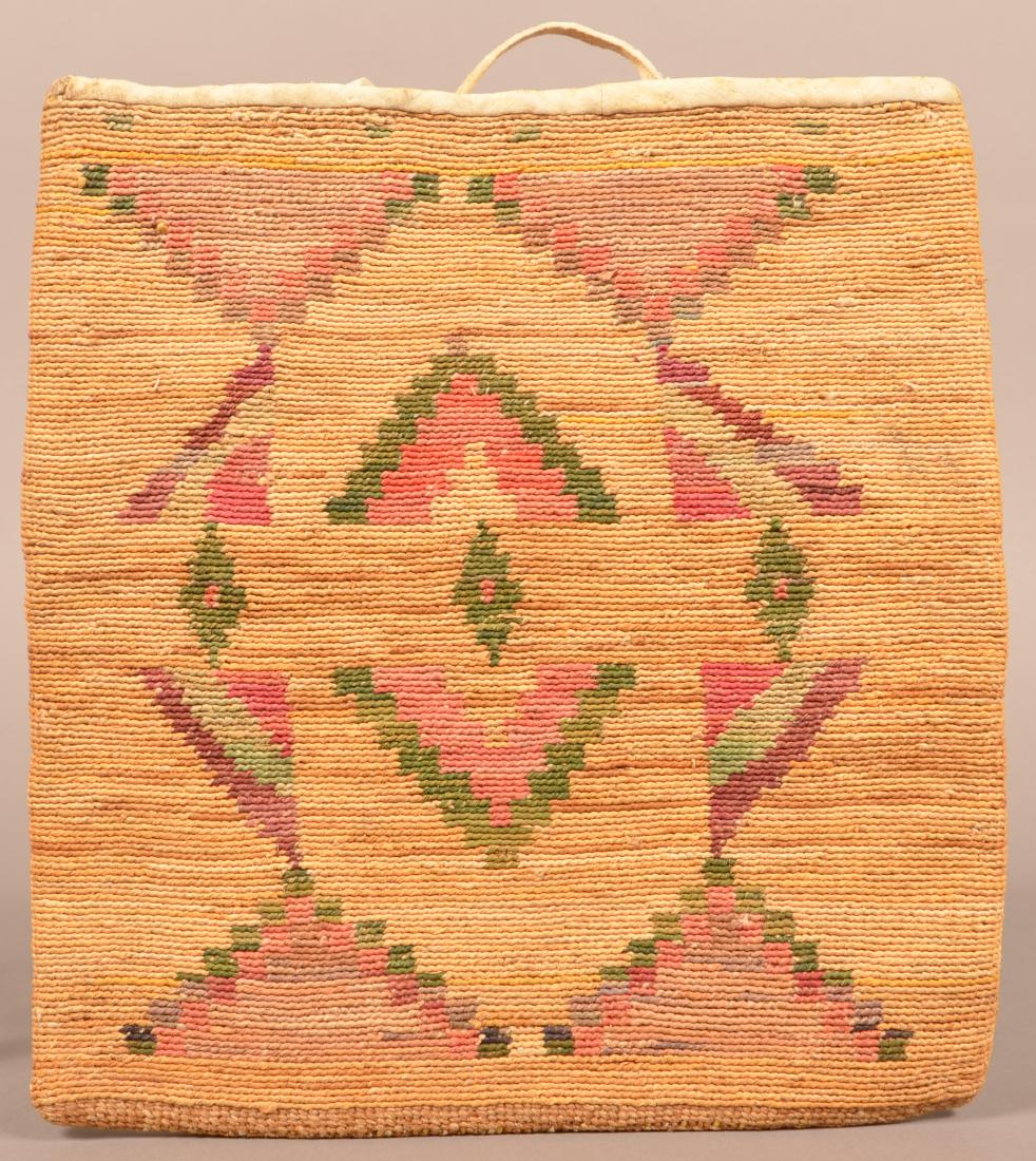 Antique Nez Perce Woven Corn Husk Bag 13" x 12" (1 of 2)