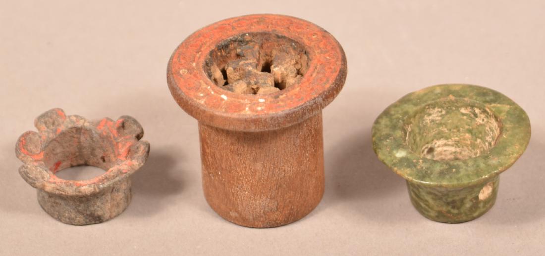 3 Meso American/Peruvian "Ear Spool" Ornaments incl. (1 of 3)