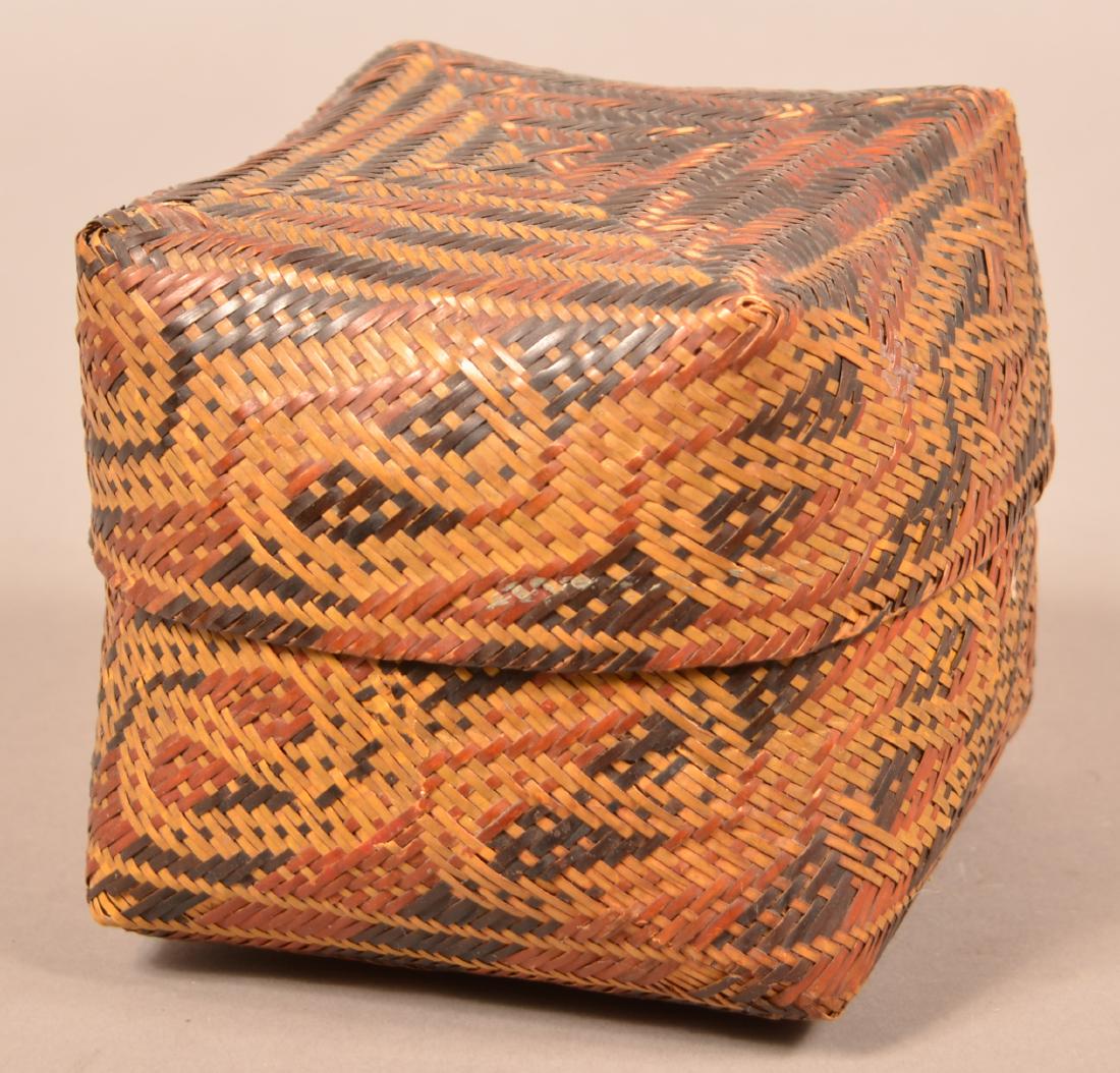 Antique Chitimatca Indian Basket from Louisiana. Double (1 of 3)