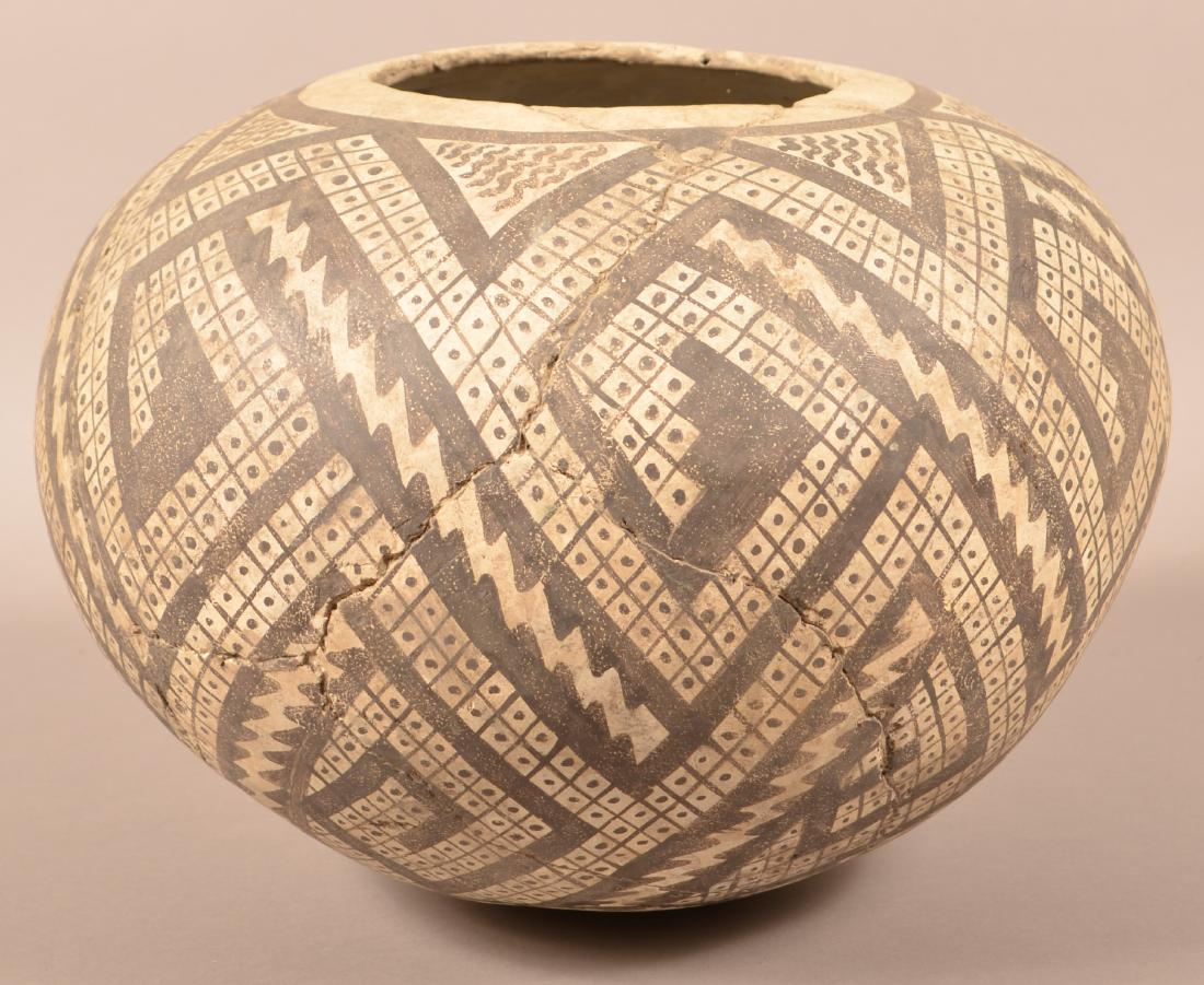 Large Anasazi Style Pot, Cracked and Expertly Mended - (1 of 5)