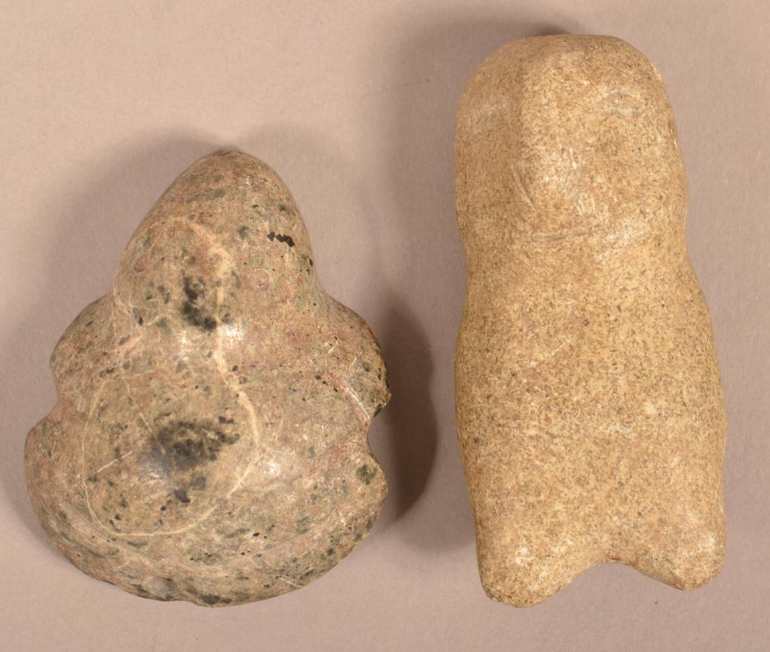 2 Meso-American Stone Effgie's, A Human Figure and a (1 of 2)