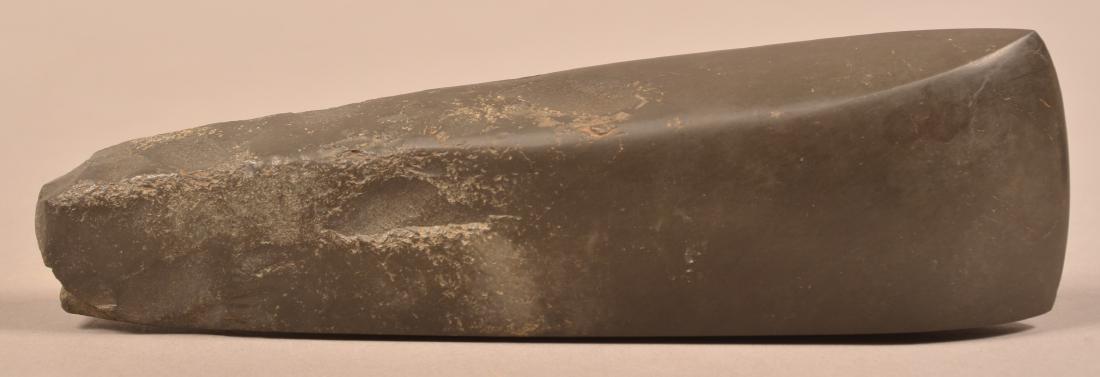 Highly Polished Black Stone Celt, 10 1/2" Long w/ Upper (1 of 2)