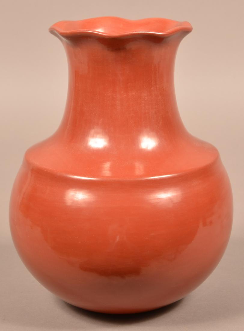 Highly Polished Pueblo Indian "Redware" Pottery Jar 10" (1 of 3)