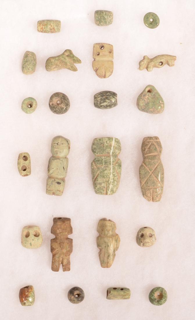 23 Ancient Mayan Beads and Pendants, Animal and Human (1 of 2)
