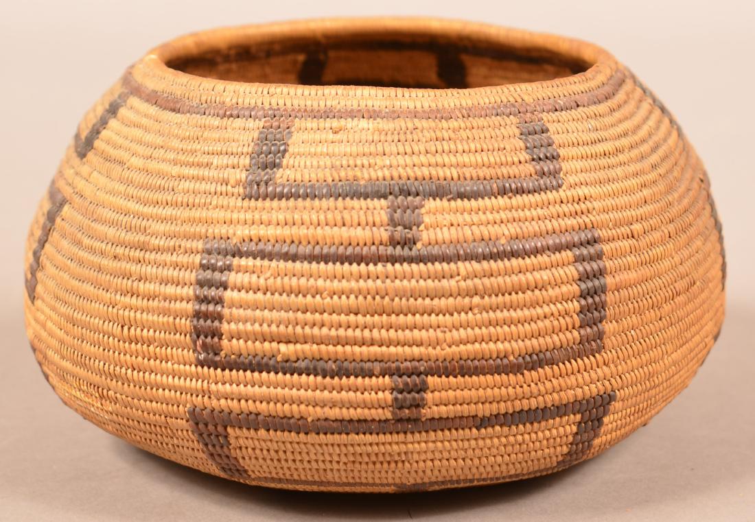 Antique California Coiled Basket 7" x 3 1/2" (1 of 3)