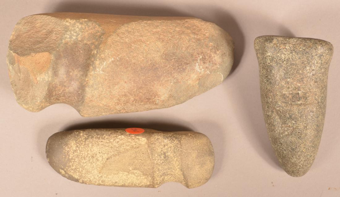 3 Prehistoric, Eastern U.S Stone Artifacts 2 3/4 Groove (1 of 2)