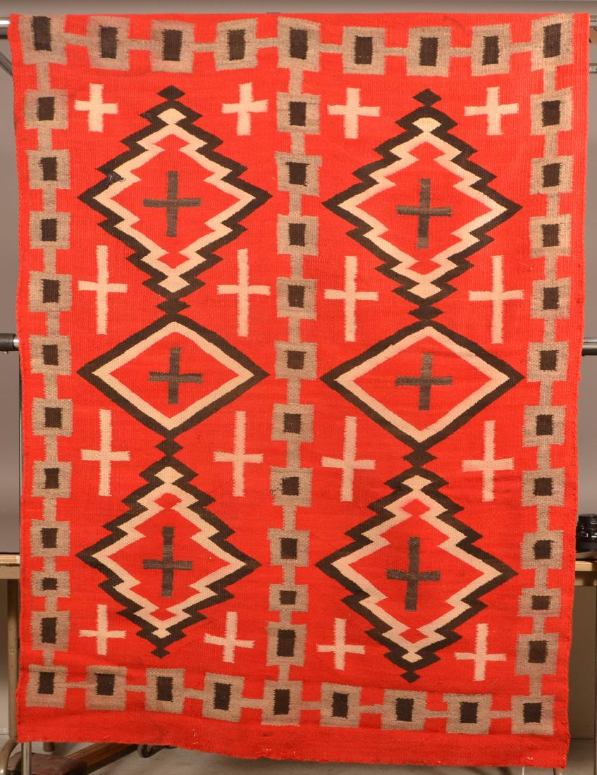 Older Navaho Rug - 64" x 48" "Ganado Red" Type w/ Minor (1 of 2)