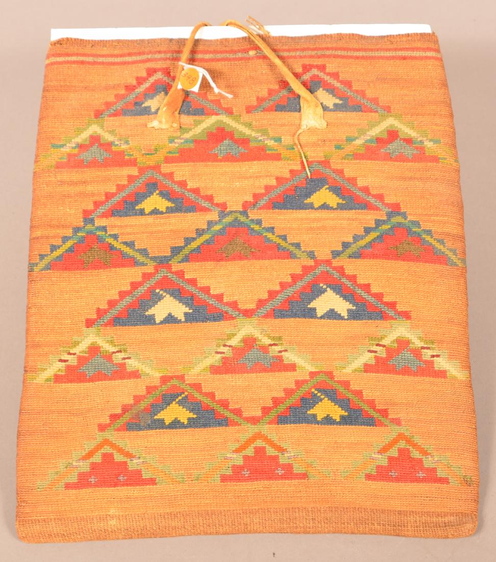 Antique Nez Perce Twined Cornhusk "Flat Bag" w/ Bright (1 of 2)