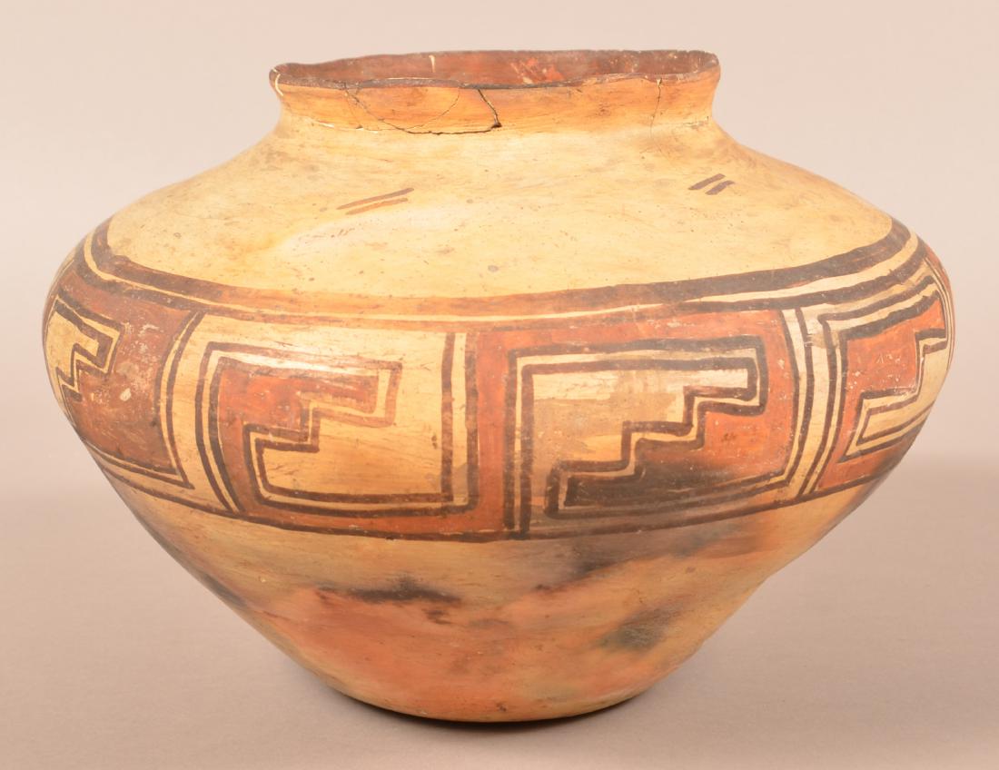 Early Pueblo Pottery Jar, 13 1/2" Dia, 9 1/4" Tall- (1 of 4)