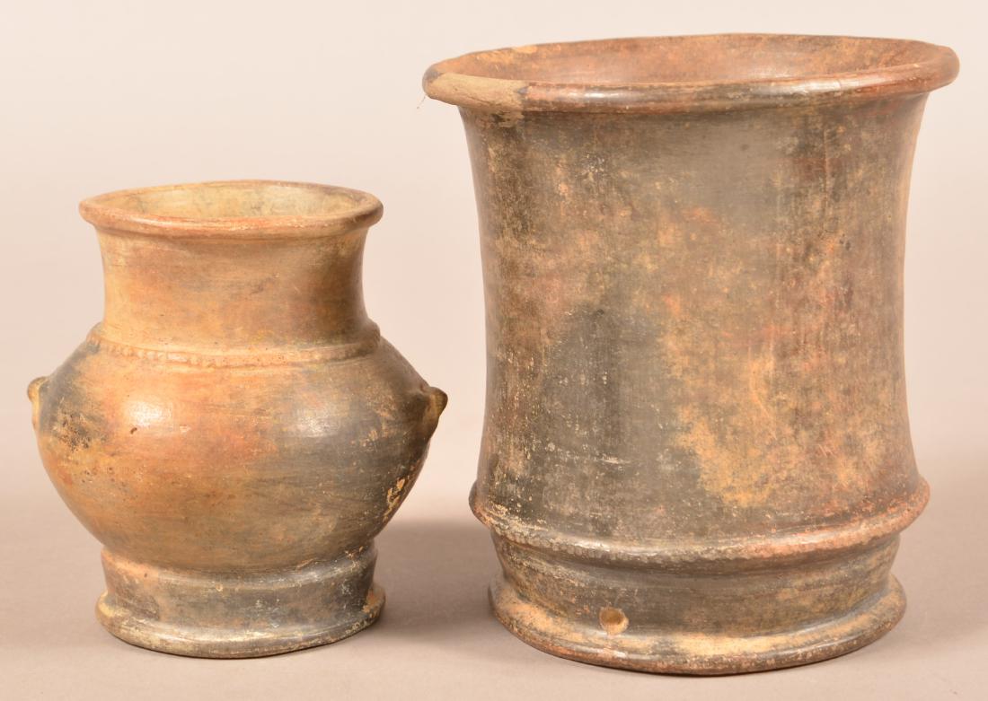 2 Meso American Pottery Vessels - Larger One w/ Minor (1 of 2)