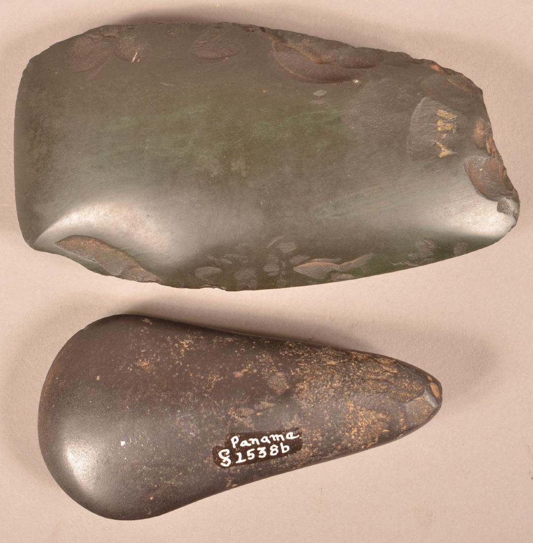 2 Precolumbian, Meso American Polish Celts 6 1/2" x 3 (1 of 2)