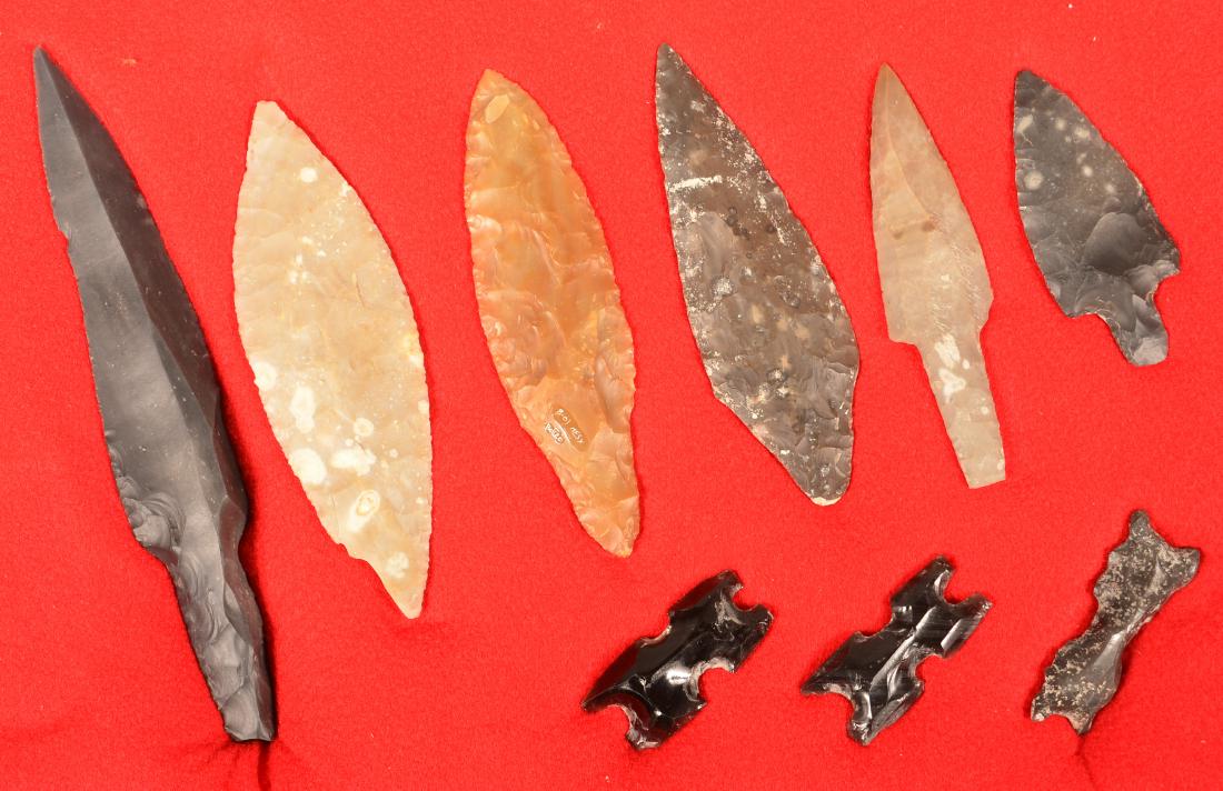 Array Of Precolumbian, Southern Mexican Flint Points - (1 of 1)