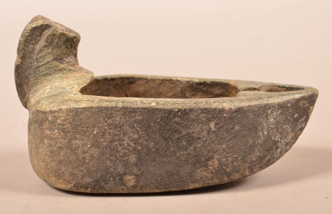 Antique Soapstone Grease Lamp - Inuit People Light and (1 of 3)