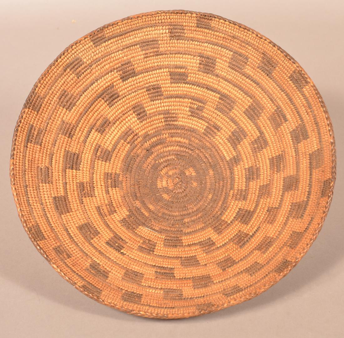 Antique S.W Indian Coiled Basket 14" Dia. (1 of 3)