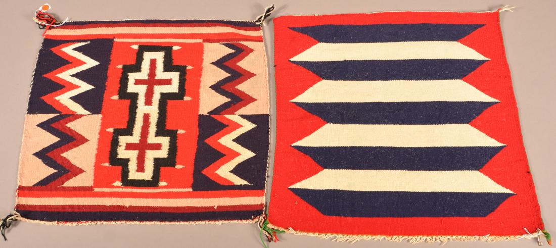 2 Navaho Textiles of "Germantown" Yarn 22" x 20", 22" x (1 of 1)