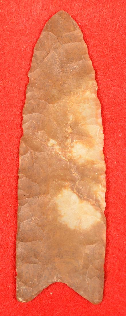 Scarce Prehistoric PA Jasper Paleoindian Fluted Point 3 (1 of 2)