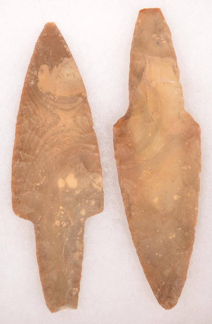 2 Ancient Mexican Stemmed Points 6 1/4", 1 5/8", 6 1/4" (1 of 2)