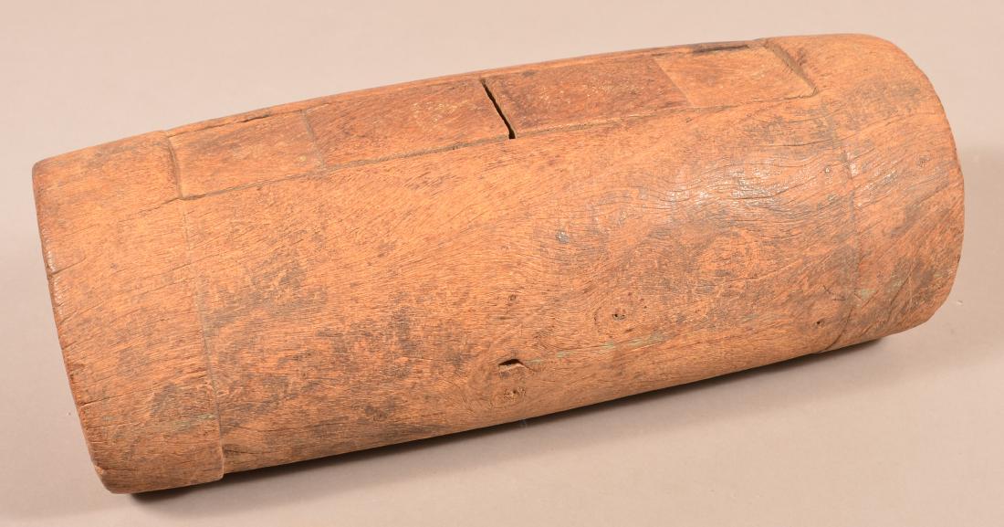 Antique Mexican Indian "Slit Drum" of Wood, Identical (1 of 3)