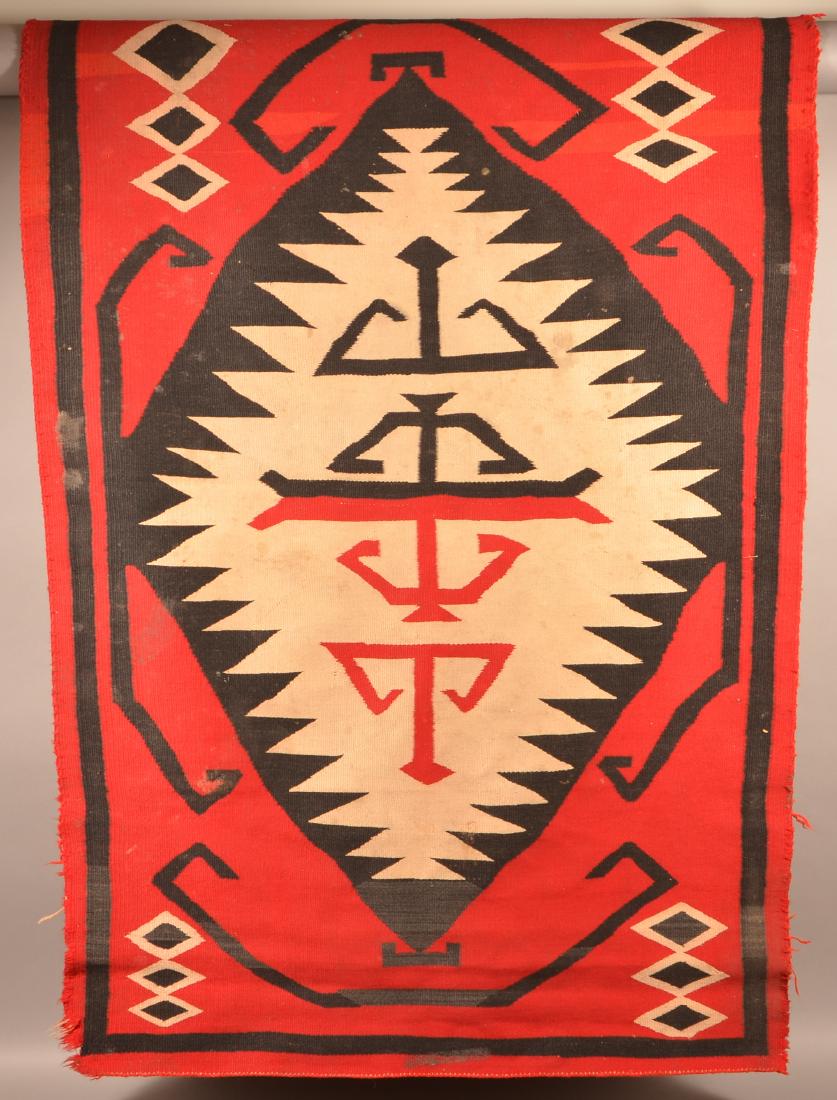 Antique Navaho Rug 72" x 48", Edge Worn and in need of (1 of 2)