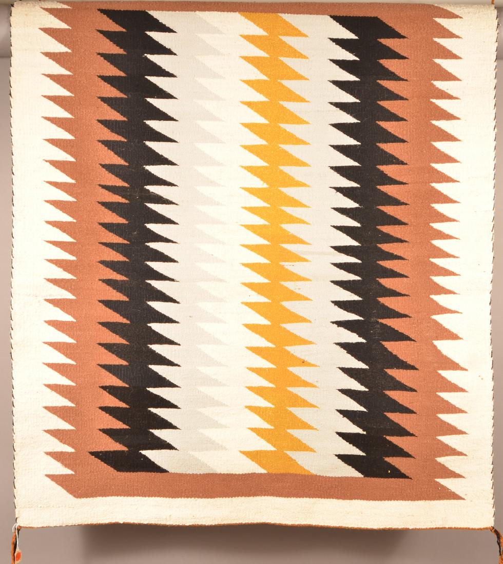 1950's Era Navaho Rug 49" x 40" Woven by Grace Begay: 1950's Era Navaho Rug 49" x 40" Woven by Grace Begay