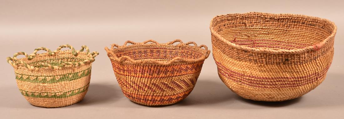Group of 3 Antique Columbia River Region Baskets 5 (1 of 2)