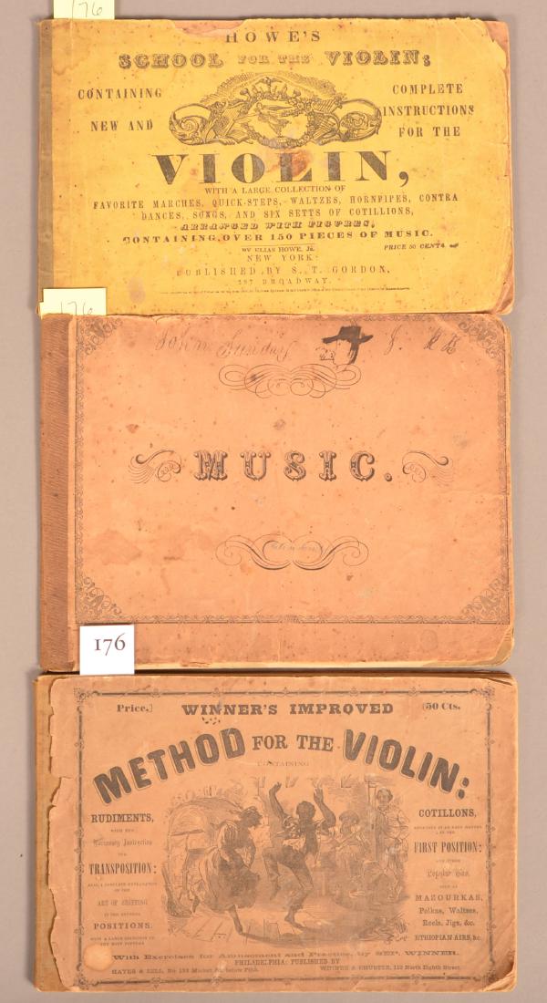 3 oblong music books, one in manuscript., including: (1 of 8)