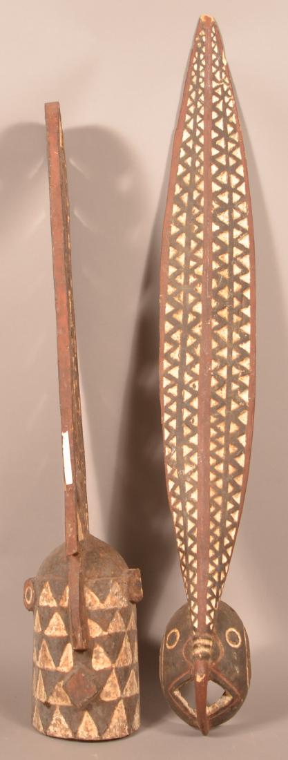 Two Antique/Vintage African Carved Wood Tribal Masks. (1 of 4)