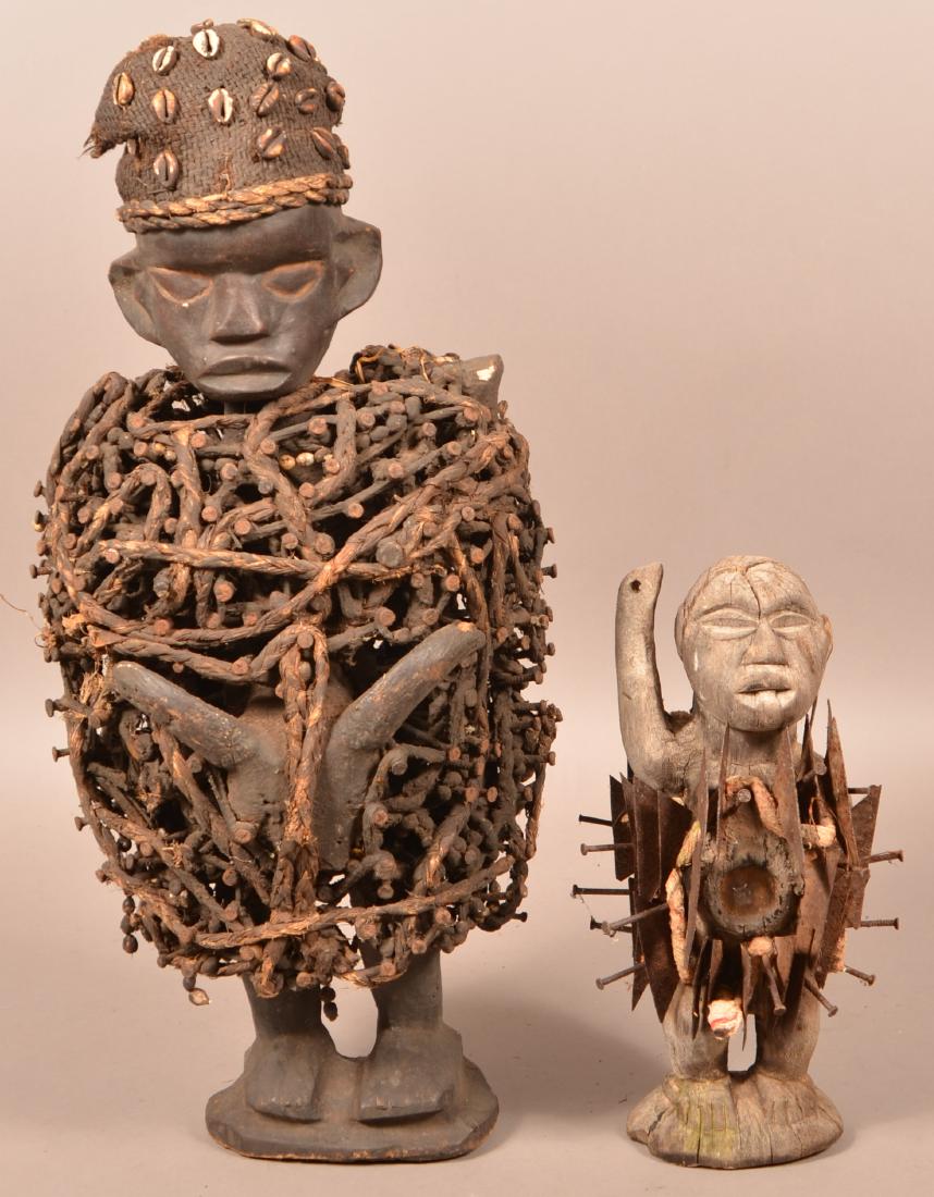 Two Antique/Vintage African Carved Wood Tribal Figures. (1 of 2)