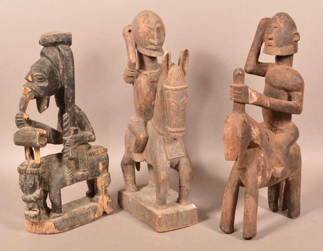 Three Antique/Vintage African Carved Wood Tribal (1 of 2)