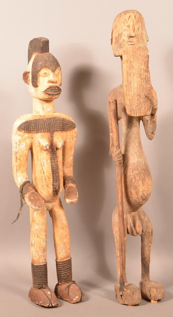 Two Antique/Vintage African Carved Wood Tribal Figure2. (1 of 9)