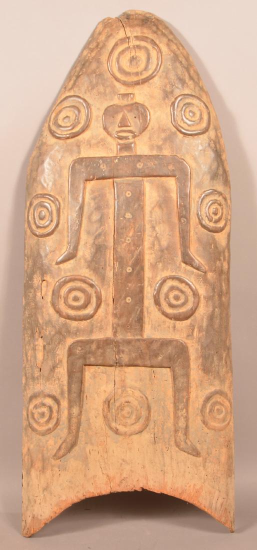 Antique/Vintage African Carved Wood Tribal Shield. (1 of 3)